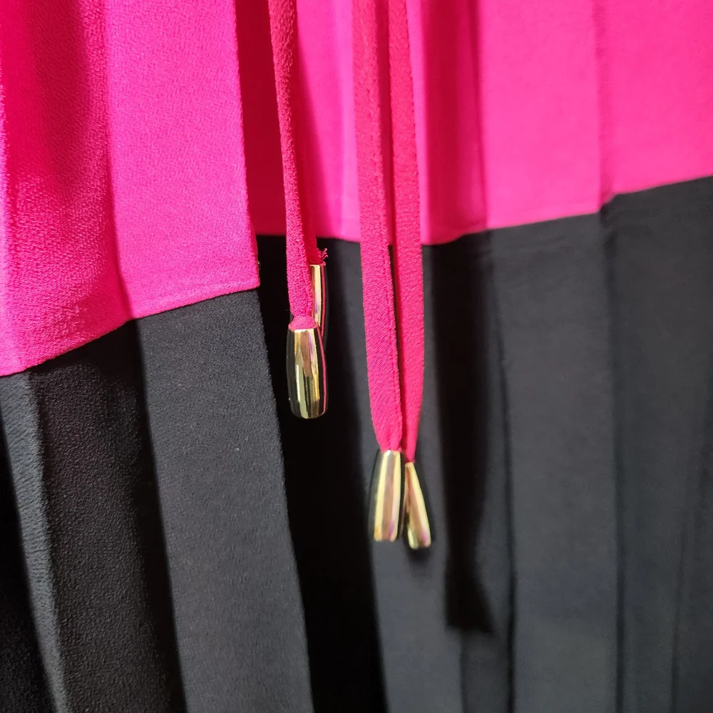 NWOT Taylor Pink and Navy High Low Dress - Picture 4 of 4